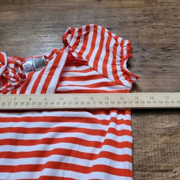 Girls Guess Romper Top Shorts Size Large 12 Denim Red White Stripes Naut… - Picture 5 of 7